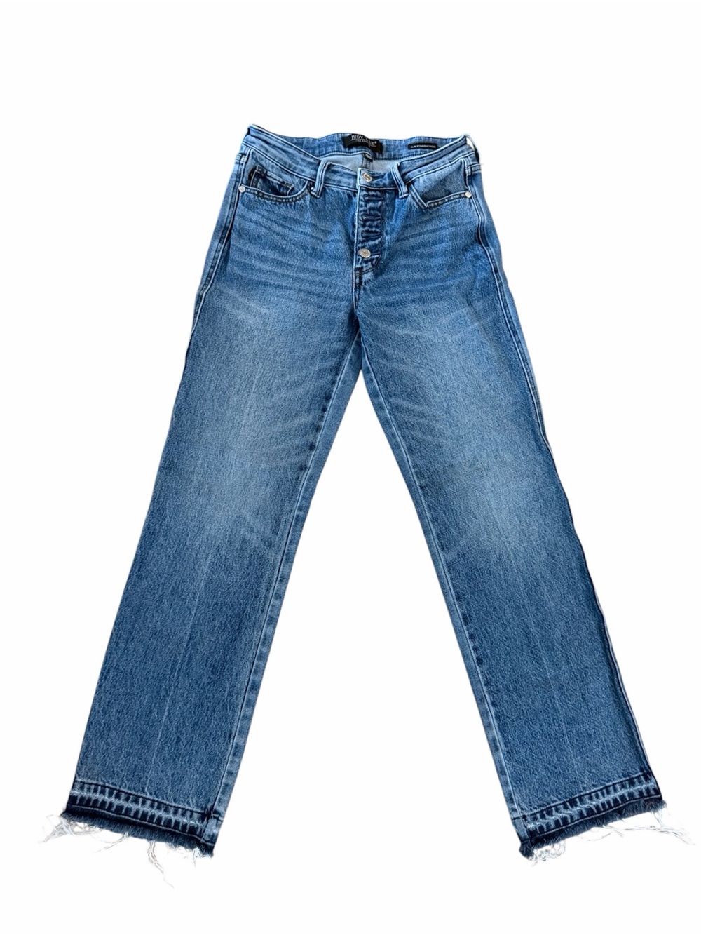 Judy Blue Women’s Medium Wash Denim Slim Straight Rigid Jeans Sz 3/26 GUC